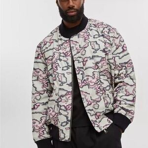 Mode of One Abstract Print Bomber Jacket | Macy’s Streetwear Zip Jacket